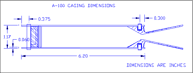 Figure of A-100 motor dimensions